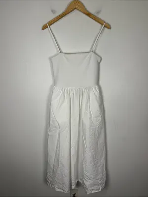 Banana Republic Factory Mixed Media Midi Dress Women’s Sz S thumbnail 2