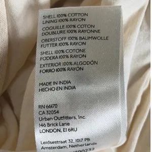 We The Free Free People Cream Cotton Moto‎ Jacket Belted Asymmetric Zip XS thumbnail 7