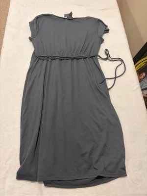NWT Oh Baby by Motherhood Charcoal Grey Maternity Dress - Large thumbnail 2