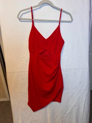 The Vintage Shop Red Cutout Mini Dress – Size S thumbnail 4
