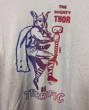 The Mighty Thor is Terrific Marvel Comics Oversized Tee L thumbnail 2