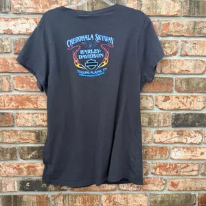 Harley Davidson Womens 3X Colorful Logo Graphic Tee Biker Grunge Motorycle thumbnail 4