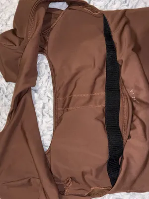 SheIn NWOT Brown Twist Open Back Square Neck Active Top thumbnail 5