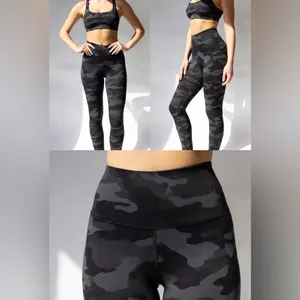 Alo Yoga Cropped Camo High Waist Leggings Size M Athletic Workout Yoga Pants thumbnail 2