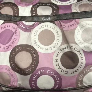 Coach Signature Snaphead F18377 Pink Multifunction Diaper Baby Messenger Bag Pad thumbnail 3