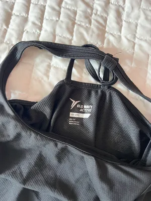 Old Navy Active Go-Dry Black Strappy Racerback Tank Top Size XS thumbnail 3