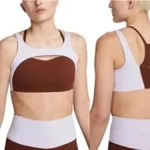 Nike Yoga‎ Indy Light Support Lined Ribbed Sports Bra Small DM0645 NWT MSRP$60 thumbnail 2
