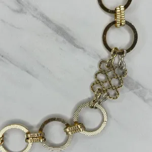 Textured Gold Chain Belt Circle Lattice XS/S ✨ thumbnail 4
