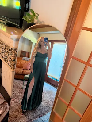 Azazie Bridesmaid Dress Satin thumbnail 4