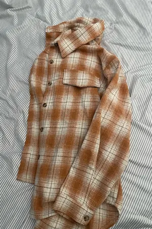 Flannel plaid fall orange thumbnail 1