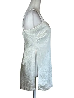 Amanda Uprichard Mariko Top in Ivory Small New Womens Sleeveless Tank Tunic thumbnail 6