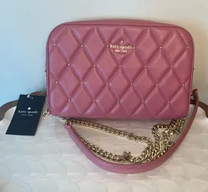 Kate Spade‎ Carey Mini Camera Bag Pomegranate Smooth Quilted Leather NWT KL820 thumbnail 1