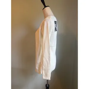 Evelyn Taylor CreamWhite Cardigan Sweater Rose embroidered dainty cottage retro thumbnail 3