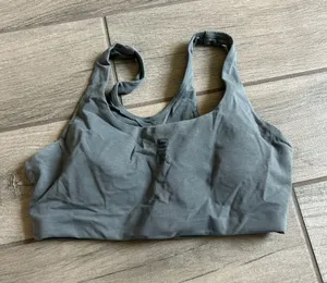 Stylerunner Gray Racerback Sports Bra thumbnail 1