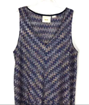Anthro Maeve | Westwater Knit Zigzag Dress OUTER ONLY M thumbnail 2