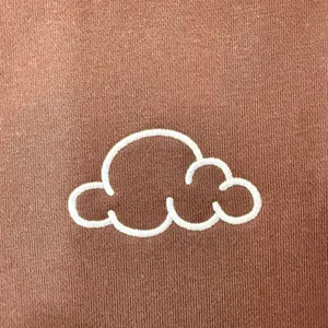 Cloud 9 Brown Embroidered Crewneck Sweatshirt Long Sleeve Fleece Pullover Small thumbnail 6