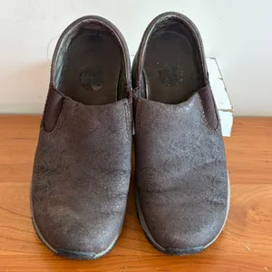 Merrell Encore Moc Floral Mahogany Brown Leather Slip On Shoes Womens 5.5 J56364 thumbnail 3