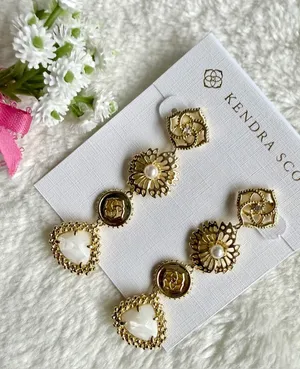 Kendra Scott Brielle Linear Statement Earrings Gold thumbnail 1