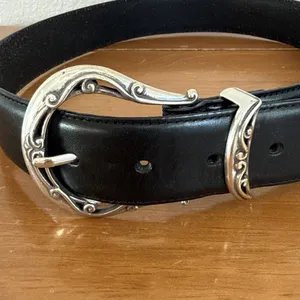 Brighton Belt Black Leather Studded Detail Women Size‎ M-30 B20403 thumbnail 2