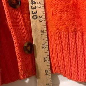 Free People Womens Snow Drop Cardigan in orange knit Small thumbnail 9