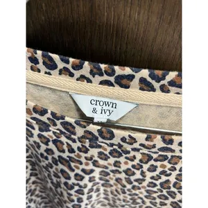 Crown‎ & Ivy leapard tunic shirt XL thumbnail 2