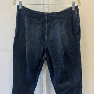 Current/Elliott + Marni "The Easy Trouser" Jean Relaxed‎ Fit Cropped Button Fly thumbnail 7