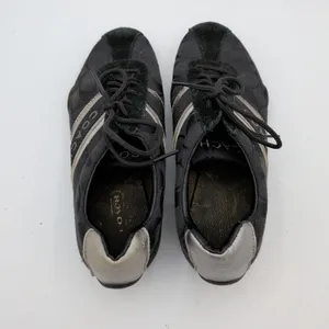 Coach Jayme Black Signature Monogram Sneakers Silver Metallic Q582 Womens 5M Y2K thumbnail 6