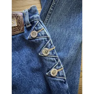 Vintage 90’s Lawman Western Slim Fit Straight‎ Leg Dark Blue Denim Jeans Size 1 thumbnail 15