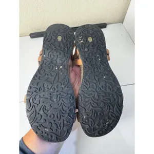 Teva Sandals Women Size 7 Brown Leather Strappy Cork Wedge Comfort Gorpcore thumbnail 2