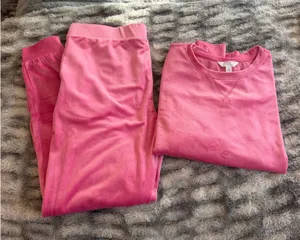 Time & Tru velvet sweat set - Pink Size M thumbnail 1