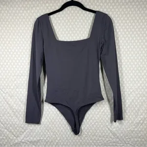 Aritzia Babaton‎ Dark Grey Contour Seamless Square Neck Bodysuit thumbnail 5