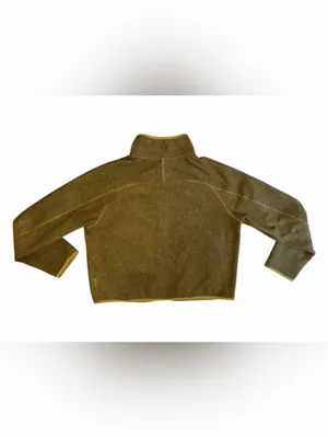 Athleta Olive and Yellow Zip-Front Fleece Jacket thumbnail 4