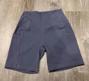Blue High Waisted Biker Shorts Size M thumbnail 1