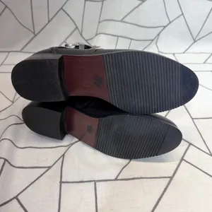 Roper Ankle Boots Womens Size 10 Black Leather Western Buckle‎ Strap Round thumbnail 5