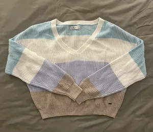 Hollister Striped V Neck Sweater thumbnail 1