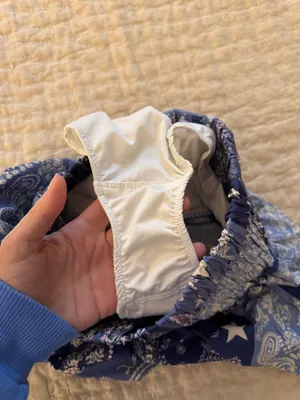 Free People Movement Blue patterned high waisted shorts thumbnail 3