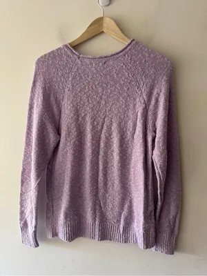 L.L. Bean Lilac Purple Cotton Sweater Size M thumbnail 4