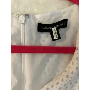 Banana‎ Republic White Eyelet Sleeveless V-Neck Midi Dress with Pockets Size 2 thumbnail 2