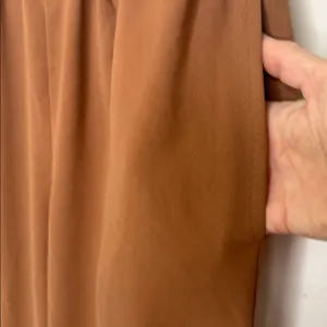 Anthropologie Elodie ruffle stretch high waist brown wide leg palazzo pants S thumbnail 4