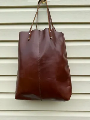 Canyon Leather Tote Bag Brown Mississippi State Full Grain Leather NWT thumbnail 3