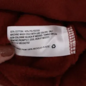A New Day Womens Rust Red Mock Neck Sweatshirt Pullover Size M Cotton Blend thumbnail 4