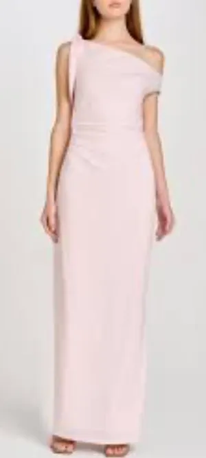NWT WAYF baby pink one shoulder dress size M thumbnail 1