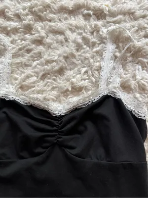 Black Lace-Trim Cami Top thumbnail 2