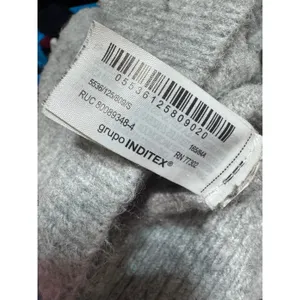 Zara Gray Cropped Mock Neck Knit Sweater Wool Blend Heather Gray sz Small thumbnail 6