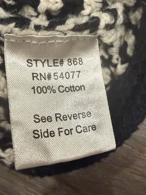 Cabi Coco Women’s Cardigan Sweater Black & White Waffle Knit Button Size Medium thumbnail 4