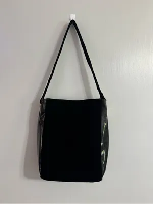 Carolina Herrera Good Girl Black Shoulder Tote with Velvet Front thumbnail 2