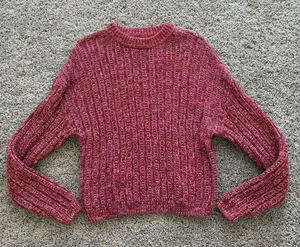 Red and Pink Knit Sweater thumbnail 1