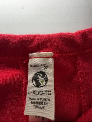 Intimately free people Red Ribbed Tank Top with Good Vibes Patch - Women thumbnail 2