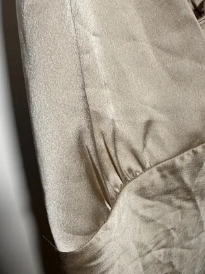 Abercrombie and Fitch Sleep Silk-Blend Ivory Chemise Nightdress Medium NWT thumbnail 4