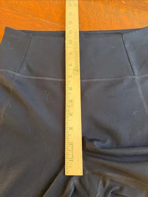 girlfriend collective Black High-Rise Leggings with Logo Tag. No siz tag thumbnail 7